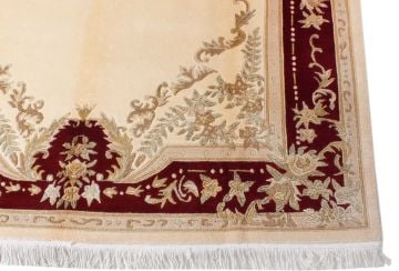 Bordo Kenarlı Salon Halısı