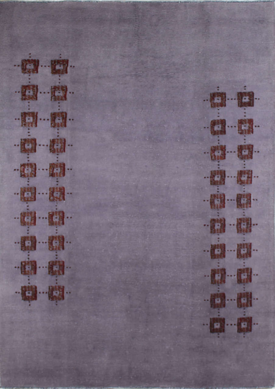 El Dikişi İşlemeli Yün Halı