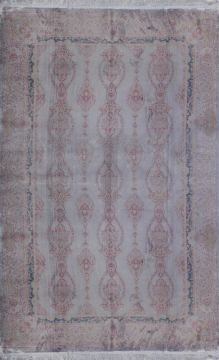 Zincir Desenli Dye Mavi Bambu Salon