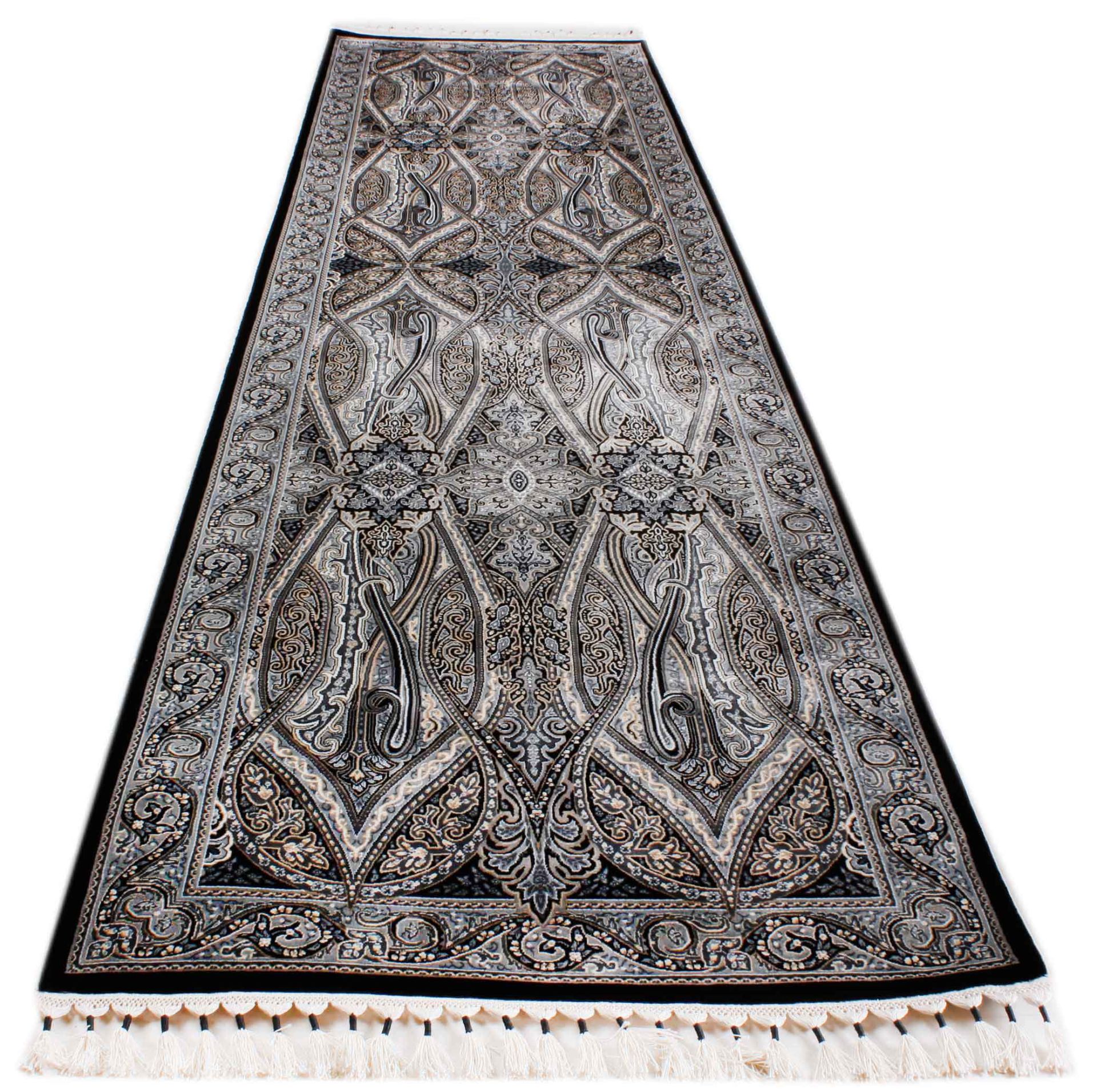 Bamboo Hallway Carpet with Silk Carpet Look