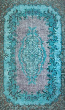 Gri Mavi Vintage Halı