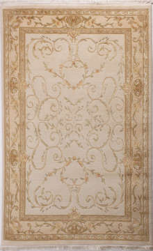 Neoklasik İpek Desenli El Dokuması Halı