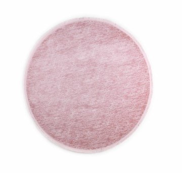 Pembe Çizgili Yuvarlak Halı