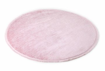 Pembe Çizgili Yuvarlak Halı