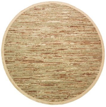 Pembe Çizgili Yuvarlak Halı