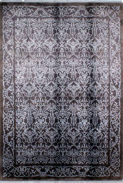 İpek Desenli Antrasit Halı