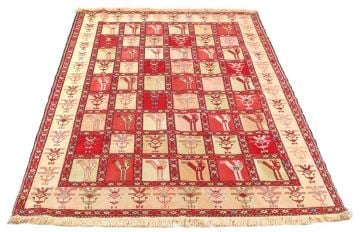 Pure Silk Persian Shahseven Rug
