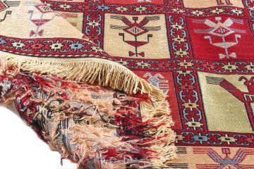 Pure Silk Persian Shahseven Rug