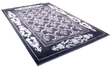 İpek Desenli Koyu Renk El Halısı