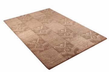 Brown Modern Patterned Handmade Carpet