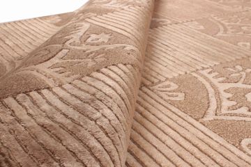 Brown Modern Patterned Handmade Carpet