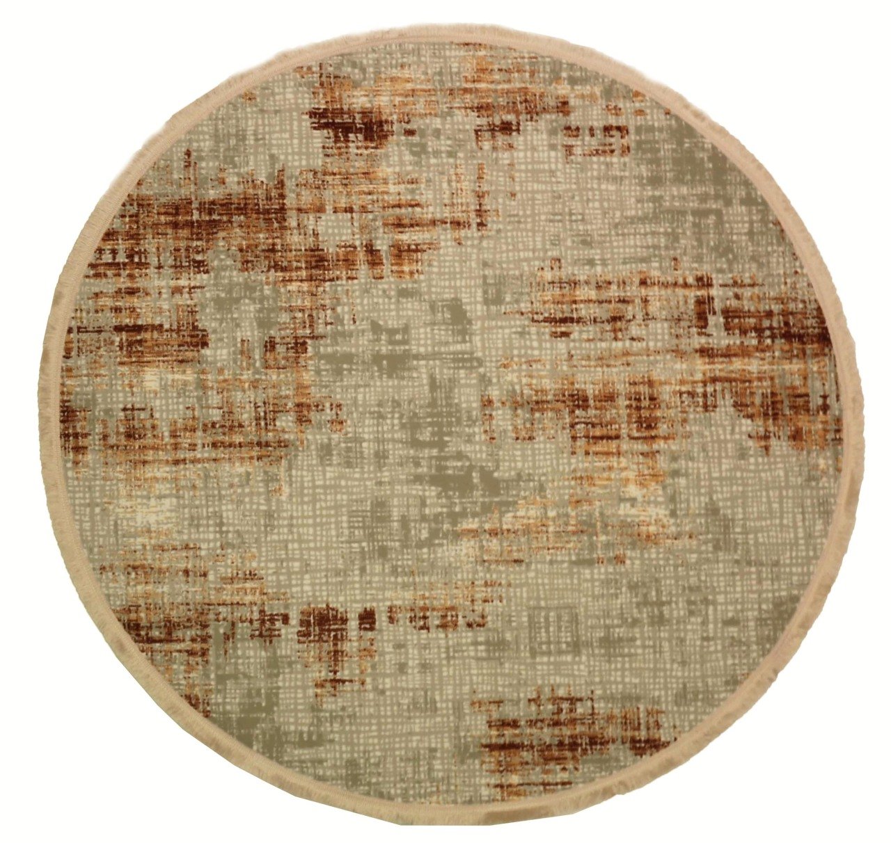 Somon Rengi Yuvarlak Halı