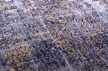 El Dokuması Lacivert Vintage Halı