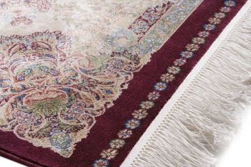 Bordo Klasik İpek Salon Halısı