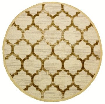 Sarı Morocco Desen Yuvarlak Halı