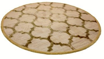 Sarı Morocco Desen Yuvarlak Halı
