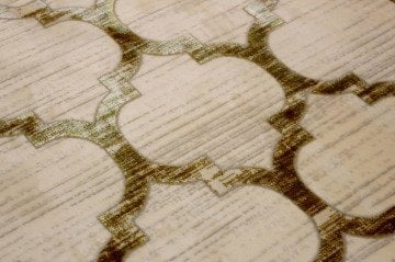 Sarı Morocco Desen Yuvarlak Halı