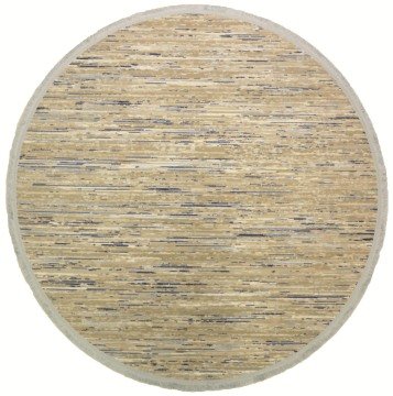 Mavi Çizgili Yuvarlak Halı