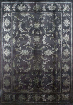 İpek Desenli Antrasit Halı