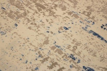 Modern Yuvarlak Mavi Halı