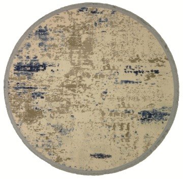 Modern Yuvarlak Mavi Halı