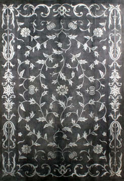 Desenleri İpek Koyu Renk Salon Halısı