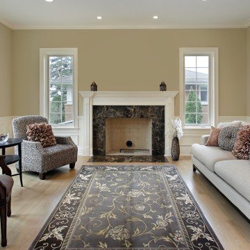 Desenleri İpek Gri El Dokuması Şık Halı