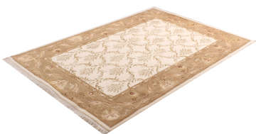 Orta Zemini Damask Desenli Neoklasik El Halısı