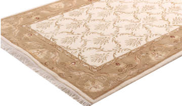 Orta Zemini Damask Desenli Neoklasik El Halısı