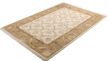 Orta Zemini Damask Desenli Neoklasik El Dokuma Halı