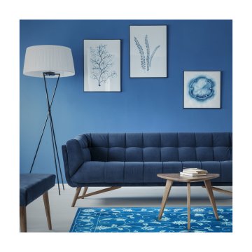 İpek Desenli Turkuaz Salon Halısı