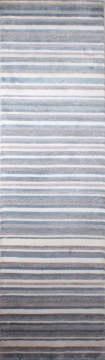 Parlak Mavi Çizgili Koridor Halısı