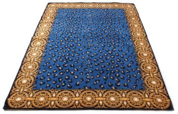 Mavi Leopar Desenli Kilim