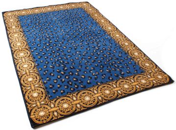 Mavi Leopar Desenli Kilim