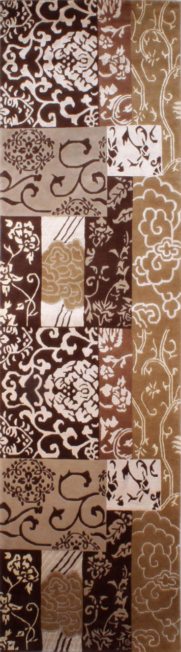 Modern Tasarım İpek Desenli Koridor Halısı 0.80 x 3.00