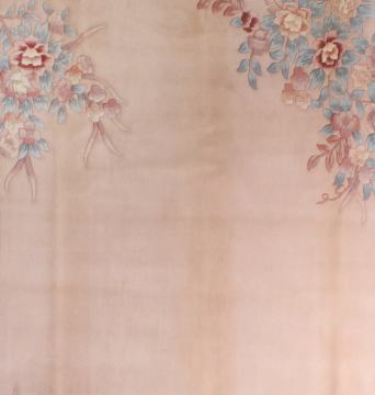 Somon Mavi Çiçekli Çin Halısı