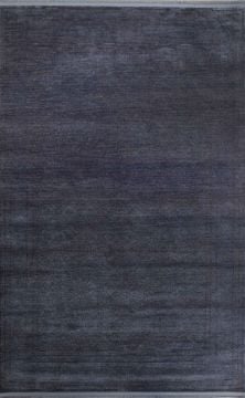 Tek Renk Kendinden Desenli Lacivert Bambu