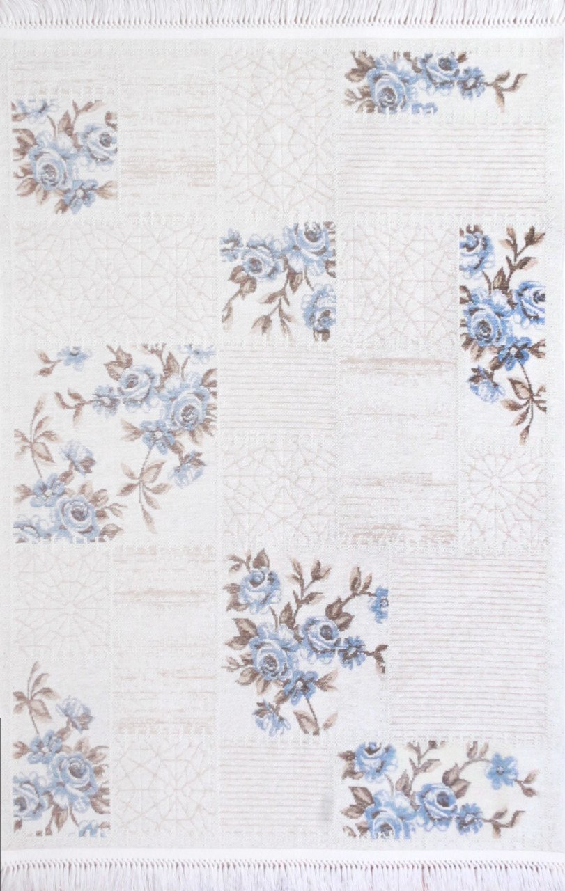 Mavi Çiçekli Kilim