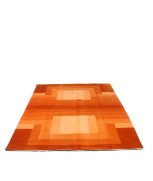 Turuncu Renk Geçişli Modern Halı