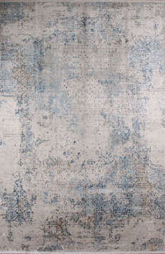 Mavi Bej Modern Tasarımlı Bambu Halı