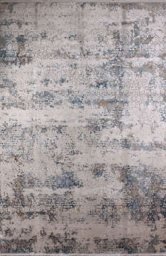 Silik Desenli Mavi Beyaz Bambu Halı