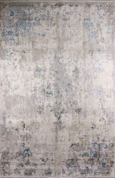 Mavi Detaylı Bambu Salon Halısı 2.00 x 2.90