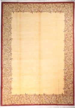 Ortası Düz Sarı Renk %100 Yün El Halısı