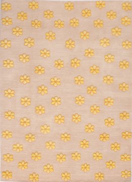 Sarı Çiçekli Kız Çocuk Odası Halısı