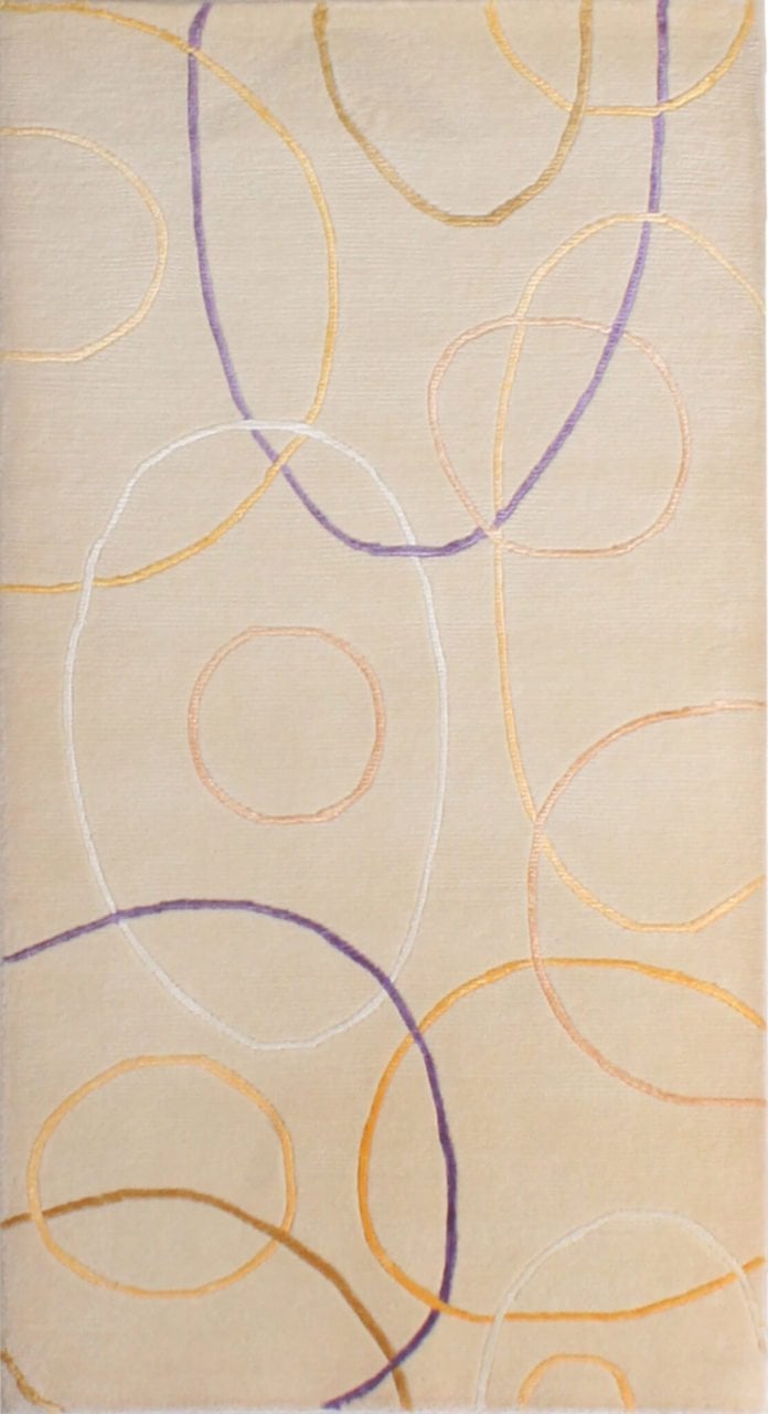 İpek Desenli Modern El Halısı