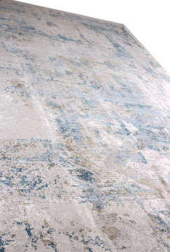 Mavi Desenli Şık Salon Halısı