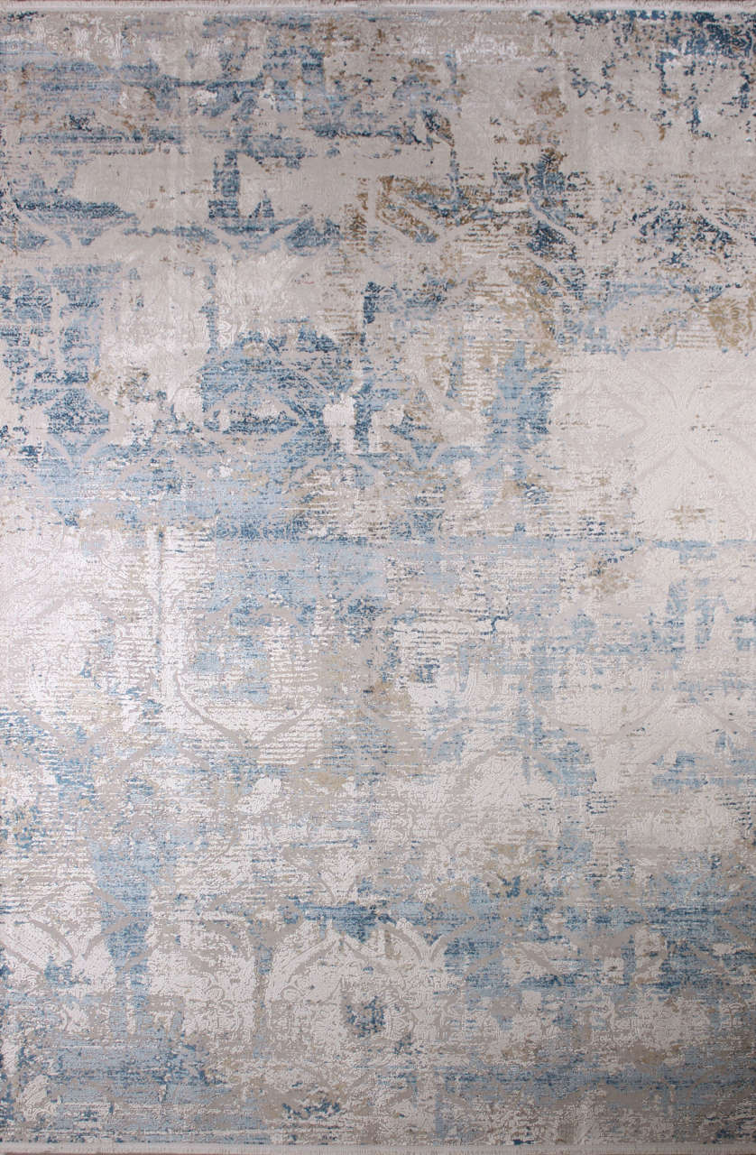 Mavi Desenli Şık Salon Halısı