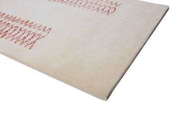 Red Embroidered Wool Nepal Carpet