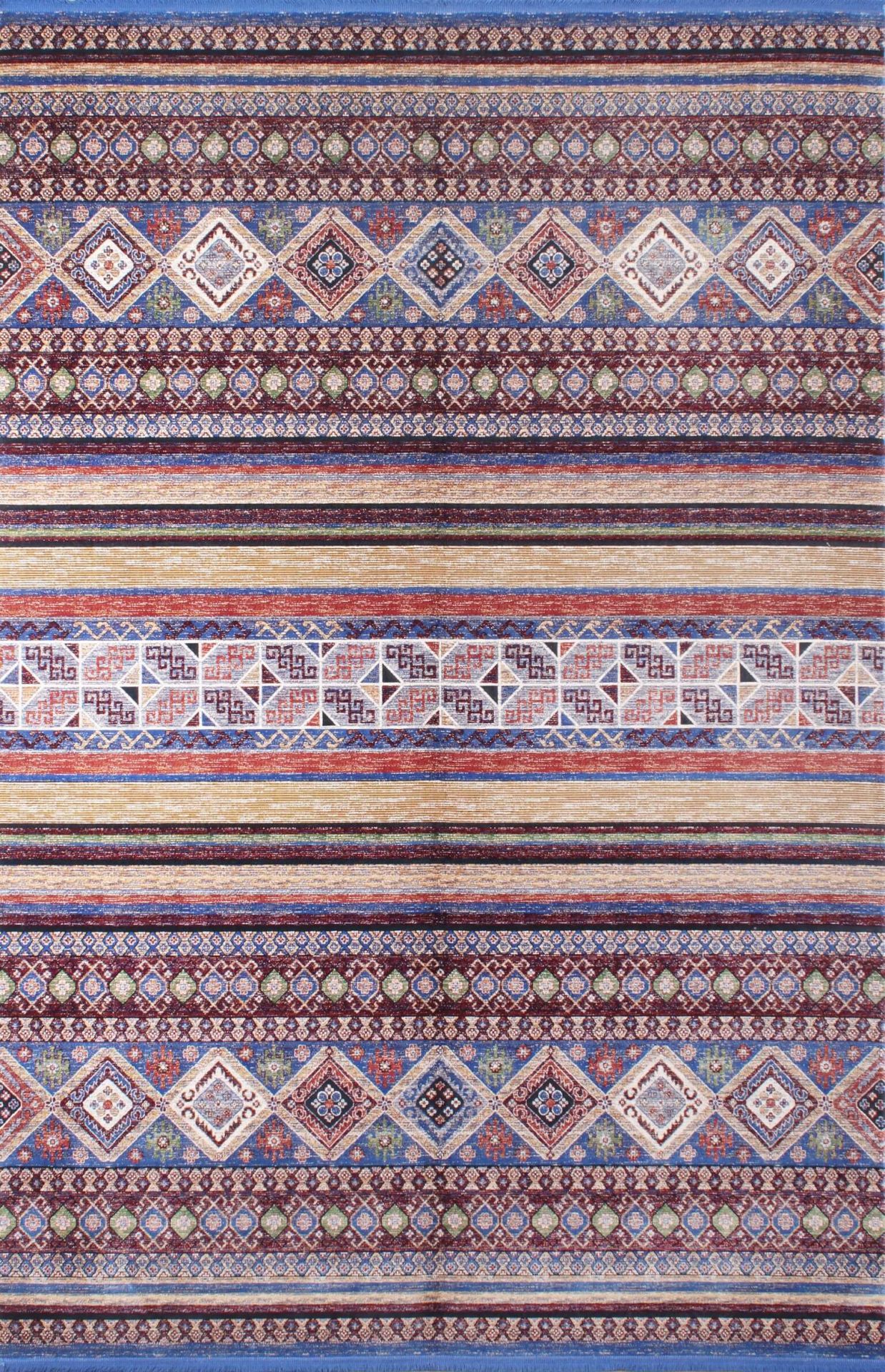 Bambu Etnik Desenli Makine Halısı