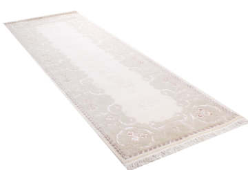 Orta Zemini Koyu, Kenar Bordürü Açık Renk Koridor Halısı